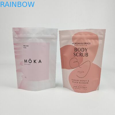 Hochwertiges Body Scrub gedruckte Verpackungstüten Kunststoff Aluminiumfolie kundenspezifischer Reißverschluss Stehbeutel für Badesalz