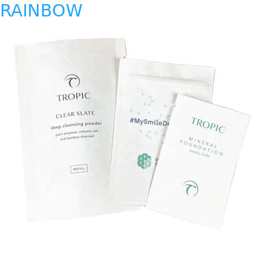 Benutzerdefiniertes Logo Umweltfreundliches weißes Kraftpapier Mango Pulver Nüsse Haustierfutter biologisch abbaubarer Reißverschluss Geruchsfeste Papierverpackung P