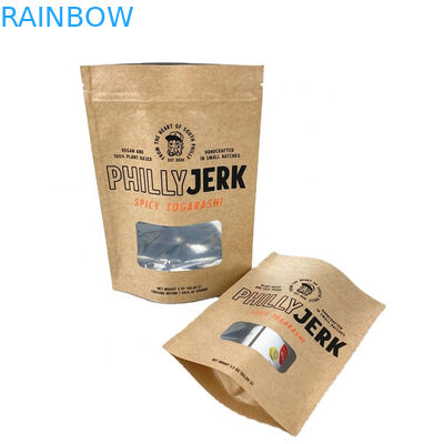 100% biologisch abbaubare geruchsichere Papierverpackung für Mango Pulver Teeknüsse Haustierfutterbeutel Weiße Kraftpapierbeutel