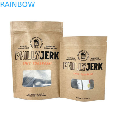 Digitales Drucken Custom Logo Weiße Kraftpapierbeutel für Mango Pulver Nüsse Haustierfutter Biologisch abbaubares Geruchsfester Papier Packa