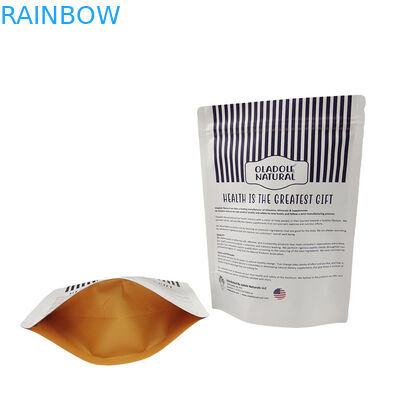 Niedriges MOQ Aufstehen wieder verschließbar Zipper Kraftpapier Tasche kundenspezifische biologisch abbaubare wieder verschließbare Mylar-Taschen für Haustiere