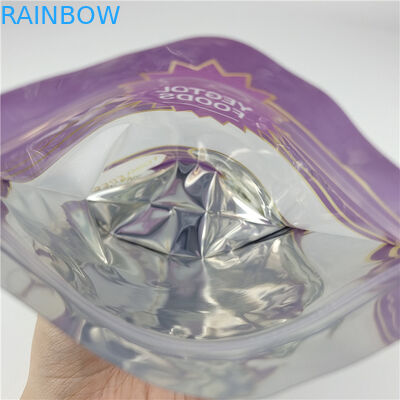 Personalisieren Sie Ihr eigenes Logo Digitales Drucken Ziplock Esswaren Stehen Sie auf Verpackungstüten mit Fenster