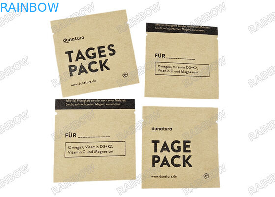 Kraftpapier- Biologisch abbaubare Tasche für Tabletten