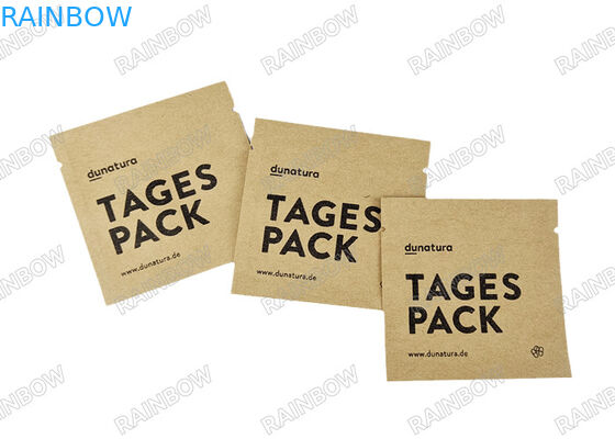 Biologisch abbaubare leere Teesäcke, dreiseitige Heißversiegelung, Tee- und Kaffeebeutel, Kraftpapier-Tablettenbeutel