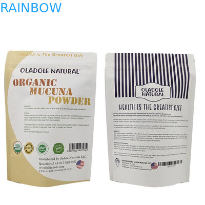 Gewerbliche geruchsfeste weiße Kraftpapiersäcke für Keksen, Nüsse, Speisen, Pulver, Tee, Haustierfutter, biologisch abbaubare Verpackung