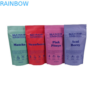 Digitale Druck-Wärme-Kakaopulver-Verpackungstüte Kaffeepulver-Plastiktüten mit wieder verschließbarem Reißverschluss