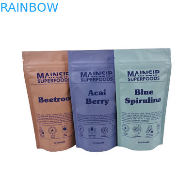 Digitale Druck-Wärme-Kakaopulver-Verpackungstüte Kaffeepulver-Plastiktüten mit wieder verschließbarem Reißverschluss