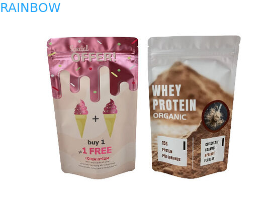 Nachschließbare, geruchsichere Kraftpapierbeutel für Pulvergummi-Süßigkeiten mit Logo