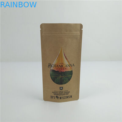 Custom Stand-up Tasche mit Reißverschluss, Wärmeverschluss, Biodegradable Lebensmittel Kraftpapierbeutel