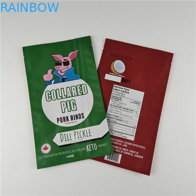 Hersteller angepasste Größe Aufbewahrung Snack-Tasche Verpackung Matte Aluminiumfolie Stehen Sie auf Tasche Ziplock Verpackungstasche