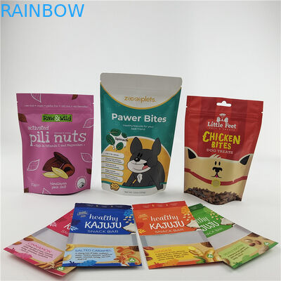 Bestseller Umweltschonende, recycelbare, kundenspezifische, gedruckte Tasche für Lebensmittel mit Reißverschluss für Snackverpackungen