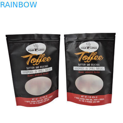 Tear Notch-Funktion Haustierfutterbeutel mit transparenter Gestaltung und Reißverschluss