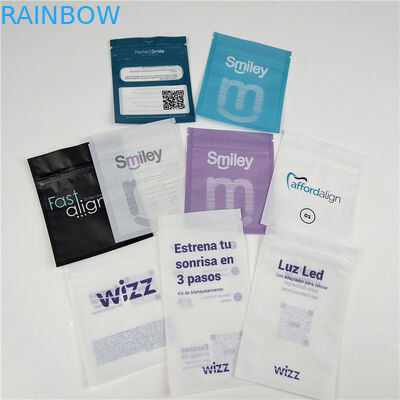 Großhandel Custom Printed Flat Bag Mylar Verpackung Zahn Aligner für die Zahnpflege mit Reißverschluss