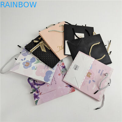 Neueste Akzeptiert bis zu 10 Farben verfügbar Custom Digital Printing Logo Printed Shopping Paper Bag Verpackung