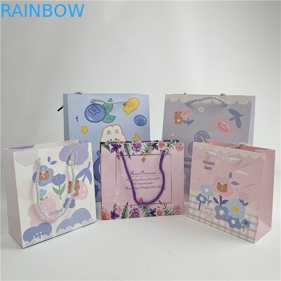 Neueste Akzeptiert bis zu 10 Farben verfügbar Custom Digital Printing Logo Printed Shopping Paper Bag Verpackung