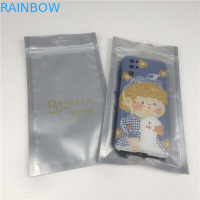 Hochwertiges persönliches Logo Drei Seiten Siegel Taschen einfache Tränenlinie Verpackungstasche mit Fenster