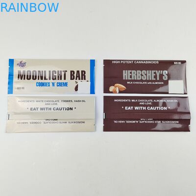 Wärmesiegel Laminate Aluminiumfolie Mylar-Säcke Folie Umschließungen Custom Druckt Rücken versiegelte Taschen Schokolade Energy Bar