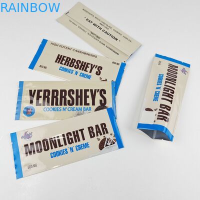 Wärmesiegel Laminate Aluminiumfolie Mylar-Säcke Folie Umschließungen Custom Druckt Rücken versiegelte Taschen Schokolade Energy Bar