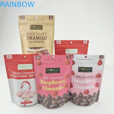 Personalisierte private Logo Reißverschluss Kunststoff Stand Up Reißverschluss Verpackungstüte Verpackungen Speisewaren Kekse