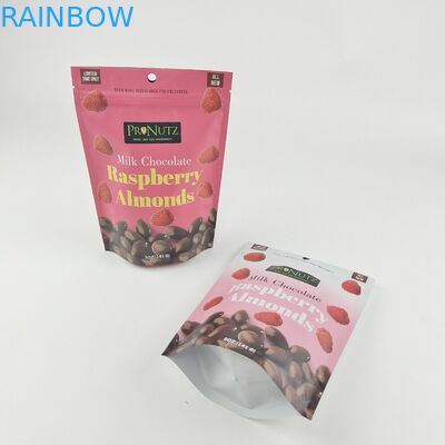 Personalisierte private Logo Reißverschluss Kunststoff Stand Up Reißverschluss Verpackungstüte Verpackungen Speisewaren Kekse
