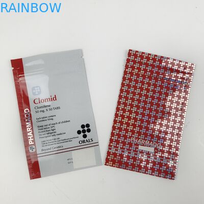 Aufbewahrung Werbefutterverpackungen Dreiseitige Dichtungsbeutel für Zahnpflege Verpackungen mit Heißdichtung Verschluss mit Reißverschluss