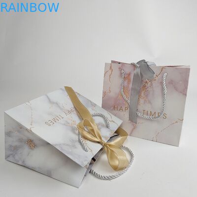 Personalisierte Papiertüten Biologisch abbaubare Papiertüten zum Einkaufen mit Logo-Druck