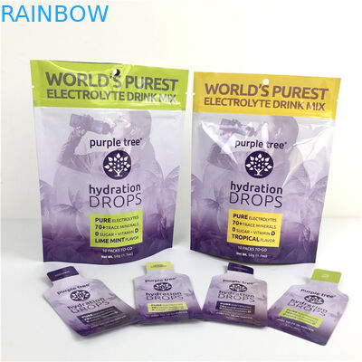 10 Farben Custom Matte Aluminiumfolie Stehen Sie auf Tasche Ziplock Doypack Tasche für Lebensmittel