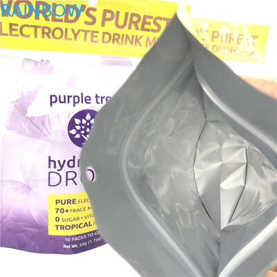 10 Farben Custom Matte Aluminiumfolie Stehen Sie auf Tasche Ziplock Doypack Tasche für Lebensmittel