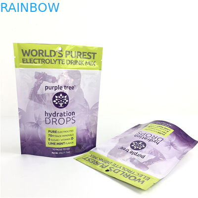 10 Farben Custom Matte Aluminiumfolie Stehen Sie auf Tasche Ziplock Doypack Tasche für Lebensmittel