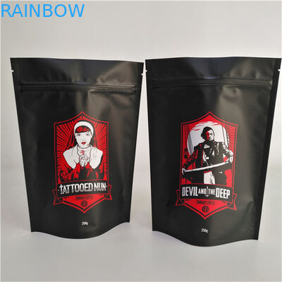 Stand Up Tasche mit Reißverschluss Matte Veredelung angepasste Größe und Design Bedürfnisse Aluminiumfolie Mylar Doypack