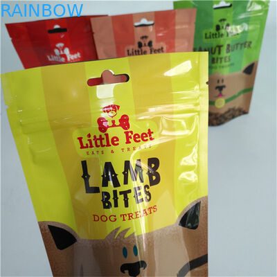 Lebensmittelverpackungsmaterial Aluminiumfolie Feuchtigkeitsdicht Stehbeutel für Snacktaschen Verpackung mit Reißverschluss