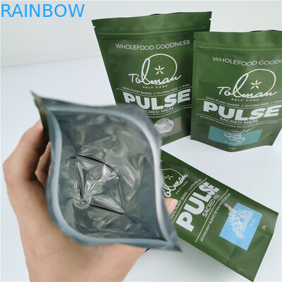 Lebensmittelverpackungsmaterial Matte Aluminiumfolie 250 g 1 kg mit Tasche Stehen Sie auf Teebeutel Verpackung