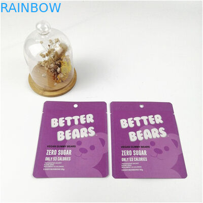 Akzeptiert bis zu 10 Farben verfügbar Hochwertige wiederverschließbare Mylar Sachet Verpackungstüte