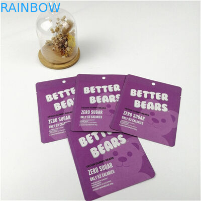 Akzeptiert bis zu 10 Farben verfügbar Hochwertige wiederverschließbare Mylar Sachet Verpackungstüte