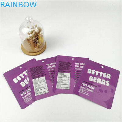 Akzeptiert bis zu 10 Farben verfügbar Hochwertige wiederverschließbare Mylar Sachet Verpackungstüte