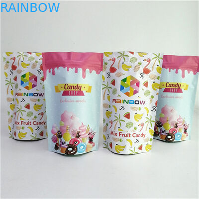 Warm verkaufte digitale Druckmaschine Geruchsfeste Aluminiumfolie Mylar wieder verschließbare Stehtaschen mit Fenster