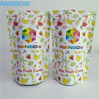 Warm verkaufte digitale Druckmaschine Geruchsfeste Aluminiumfolie Mylar wieder verschließbare Stehtaschen mit Fenster