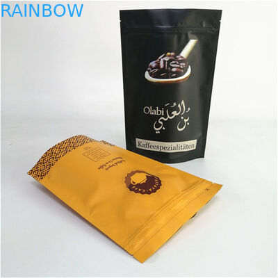 Farbige Druckerei Maßgeschneiderte Verpackung Kaffee Ziplock Stand Up Tasche für 250g 500g 1kg