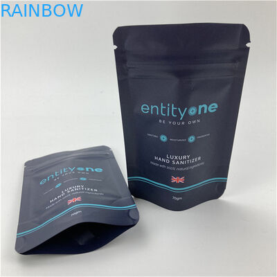 Custom Logo gedruckt Stand Up Tasche mit Reißverschluss Matte Finish Aluminiumfolie Mylar Doypack