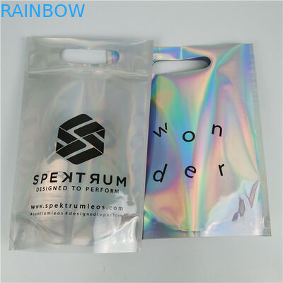 Top Qualität Custom Logo gedruckt Fashion Pack Custom Dicke undicht Holographischer Film Mylar Taschen