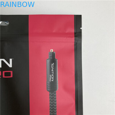 Drei Seiten versiegelte Mylar Packungstüte Flachbeutel mit Reißverschluss Akzeptiert bis zu 10 Farben verfügbar