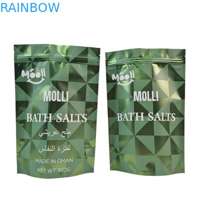 Stand-up-Plastikverpackung für den Körper Scrub Tasche Bad Salz Natürliche Einweichen Mylar Taschen mit Reißverschluss