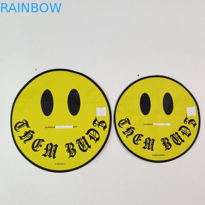 Unregelmäßige 3,5 g 7 g Mylar Taschen mit Reißverschluss Innen Druck Aluminiumfolie Geruchsfeste essbare Kunststoffbeutel