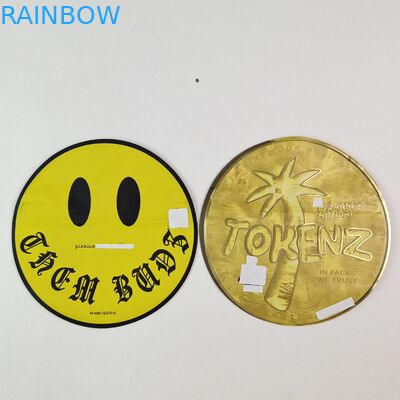 Unregelmäßige 3,5 g 7 g Mylar Taschen mit Reißverschluss Innen Druck Aluminiumfolie Geruchsfeste essbare Kunststoffbeutel