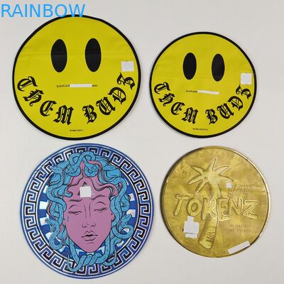 Unregelmäßige 3,5 g 7 g Mylar Taschen mit Reißverschluss Innen Druck Aluminiumfolie Geruchsfeste essbare Kunststoffbeutel