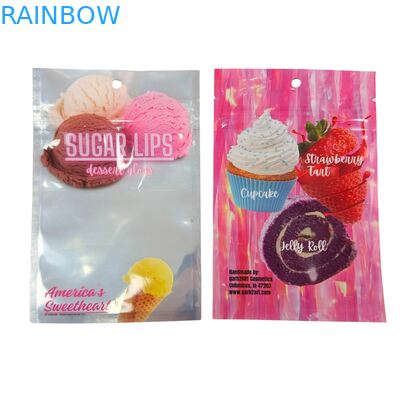Individuell entworfene, selbstverschließende, feuchtigkeitsdichte, wärmeverschließende Reißverschluss, durchsichtige Vorderseite, Aluminiumfolie, Rückseite, Mylar-Plastiktüte für Zucker