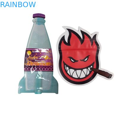 Innen gedruckte Mylar-Taschen Kräuter Tabak Essbare Gummi-Cookie-Verpackung Glanz-Wärme-Dichtung Spezialform Plastiktüten