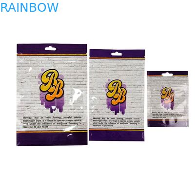 Innen gedruckte Mylar-Taschen Kräuter Tabak Essbare Gummi-Cookie-Verpackung Glanz-Wärme-Dichtung Spezialform Plastiktüten