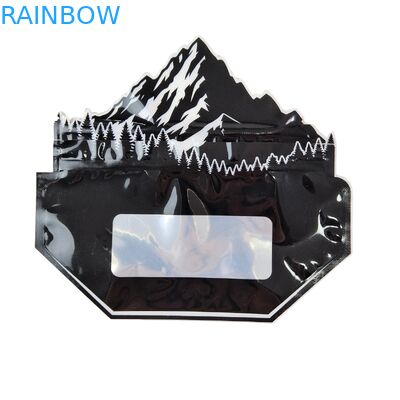 Innen gedruckte Mylar-Taschen Kräuter Tabak Essbare Gummi-Cookie-Verpackung Glanz-Wärme-Dichtung Spezialform Plastiktüten