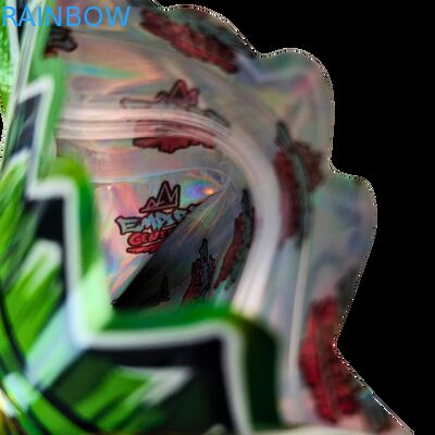 Innen gedruckte Mylar-Taschen Kräuter Tabak Essbare Gummi-Cookie-Verpackung Glanz-Wärme-Dichtung Spezialform Plastiktüten